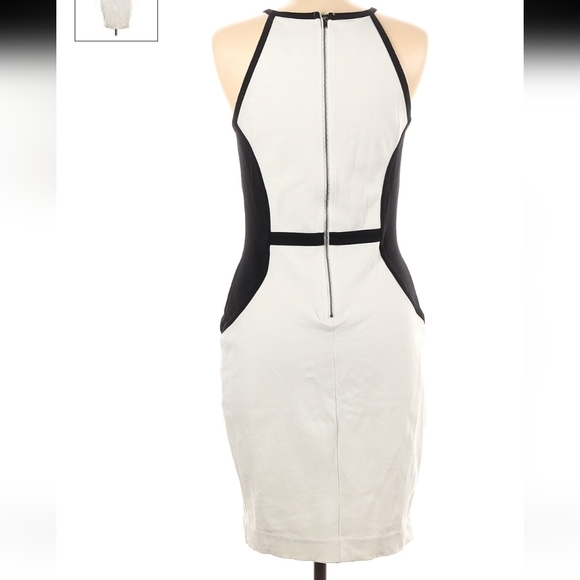 Banana Republic Factory Woman's Dress sz 6 Black White Sheath Bodycon Sleeveless - Picture 2 of 9